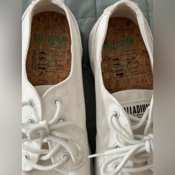 Palladium Boots- Oxford Organic- White- Canvas Upper/ Rubber Outsole- US Mens 11 - Picture 6 of 8